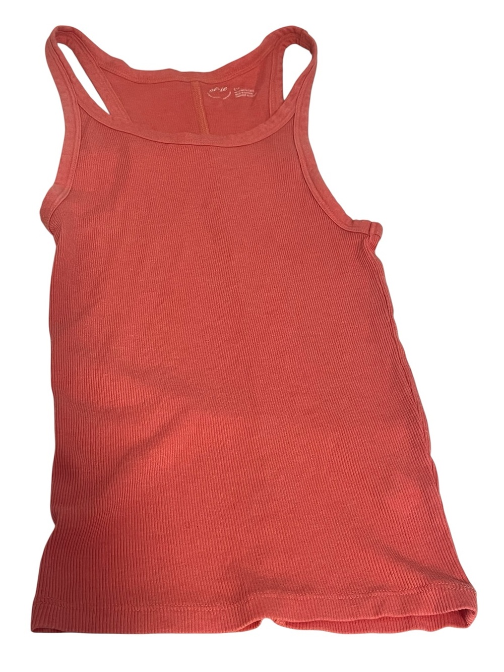 aerie Coral Ribbed Racerback Tank Top Women's size S/XS L381
